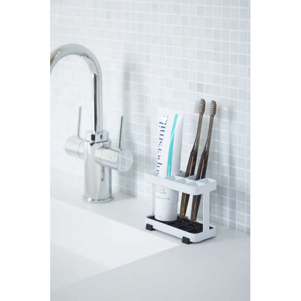 Yamazaki USA Tower Yamazaki Home Toothbrush And Toothpaste Holder For